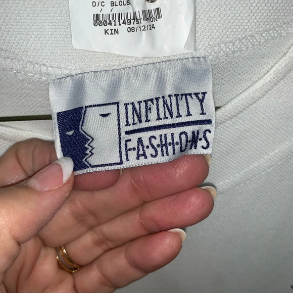 Infinity Vintage White Fish/Cruise/Coastal Embroidered Short/Top‎ set Medium - Picture 11 of 11